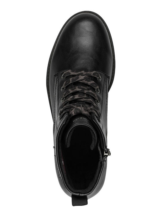 Damen Kampfstiefel Schwarz