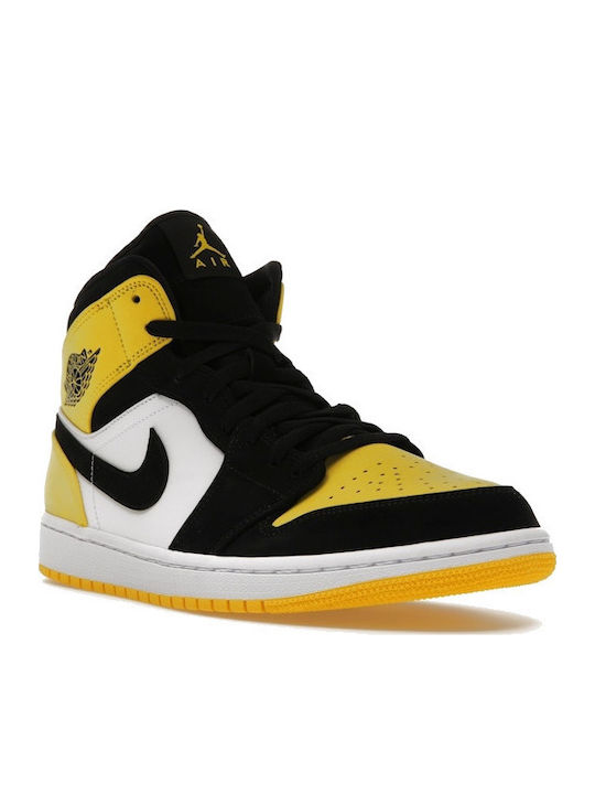 Jordan Air Jordan 1 Mid Sneakers Yellow Toe Black