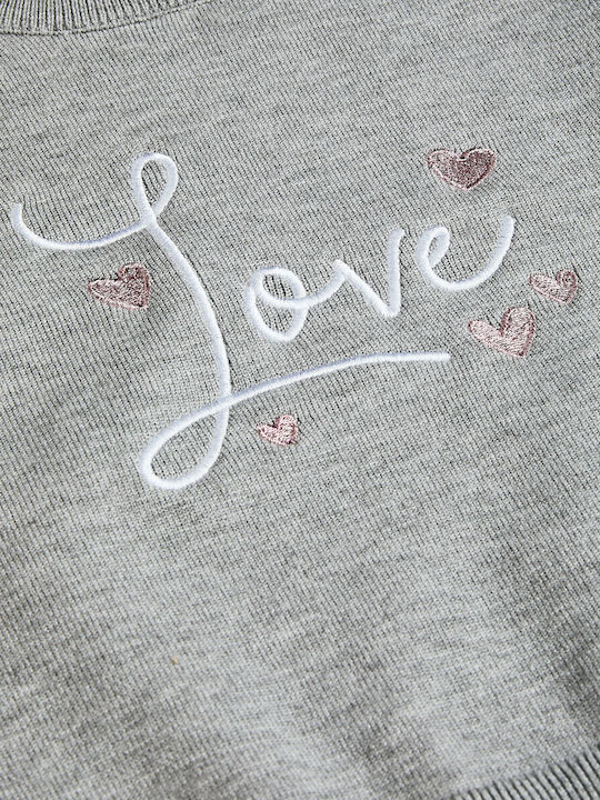 Mädchenkleid Tüll Grau