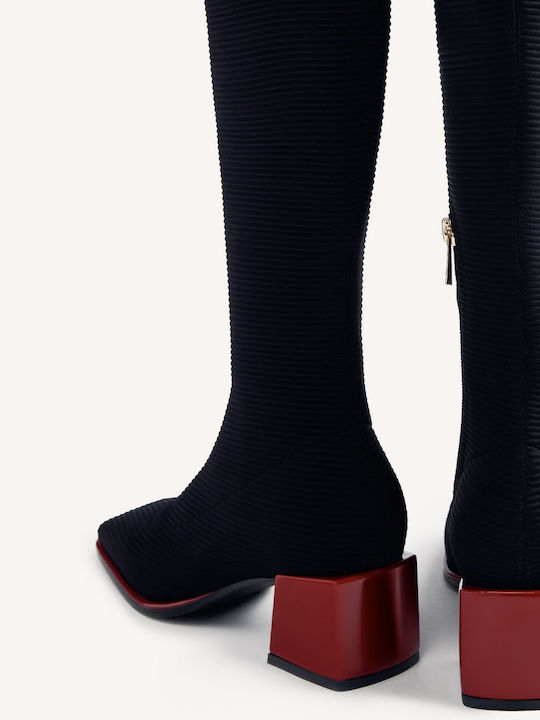 Damenstiefel mit Mittlerem Absatz Schwarz