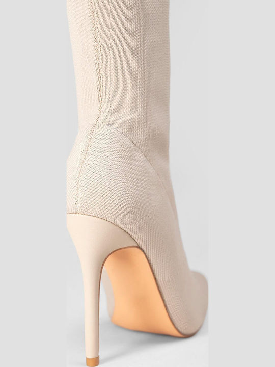 Women's Boots Over the Knee Beige