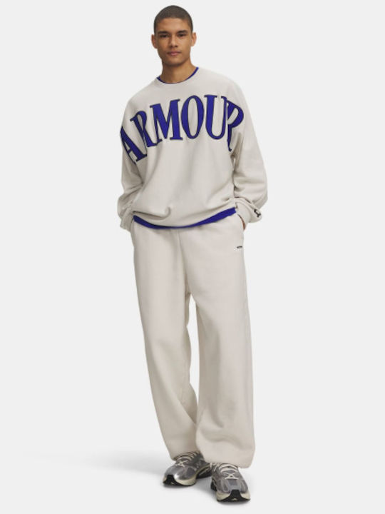 Heavyweight Herren-Sweatpants mit Gummizug Weiß