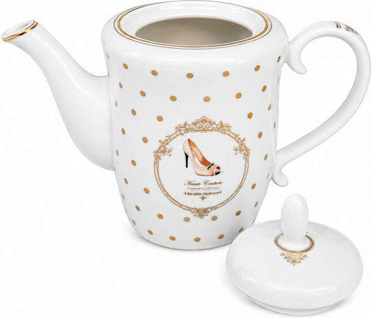 Чайник Порцеланов Бял 1000ml
