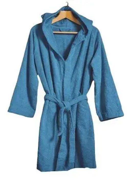 Hatzitex Hooded Bathrobe Denim