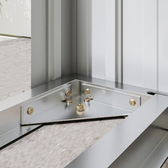 Metallic Home Grey M1.5xW0.665xH1.5m