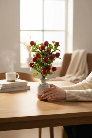 Stewehome Buchet Decorativ Artificial De Cireșe Cu 7 Ramuri