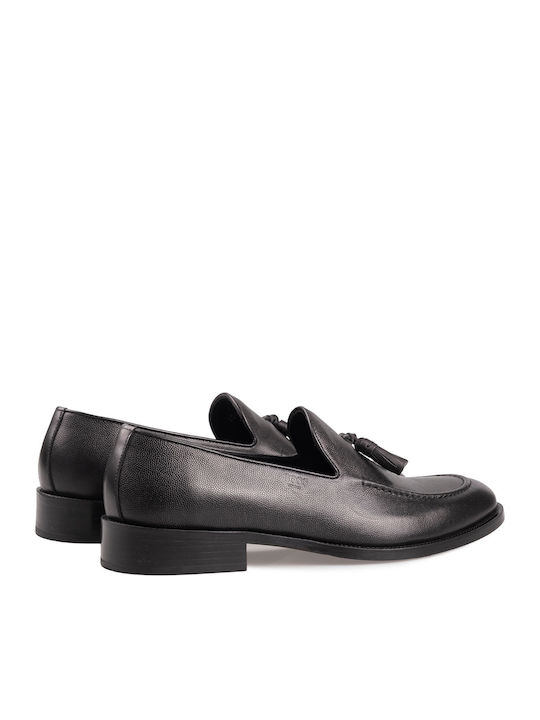 Leather Men's Moccasins In Black Colour