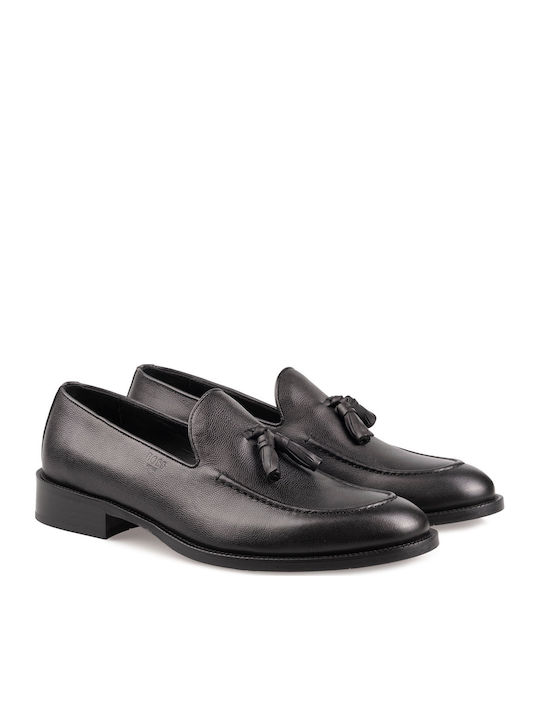Leather Men's Moccasins In Black Colour