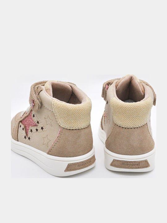Leather Kids Ankle Boots with Laces Tabac Brown