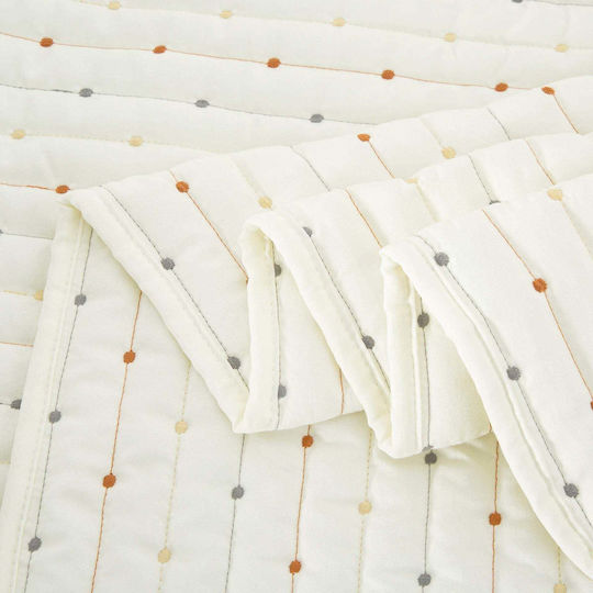 abo Βρεφικό Κουβερλί Βαμβακερό White 80x110cm
