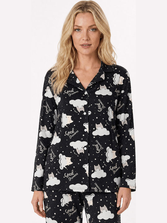 Comfort Summer Women's Pyjamas Set Black