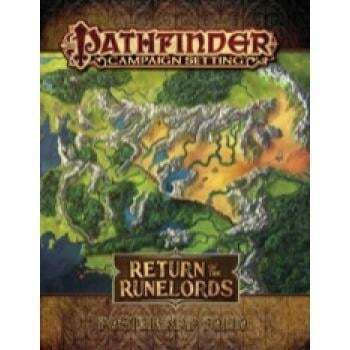 Pathfinder Кампания Настройка Return Runelords Плакат Карта Фолио