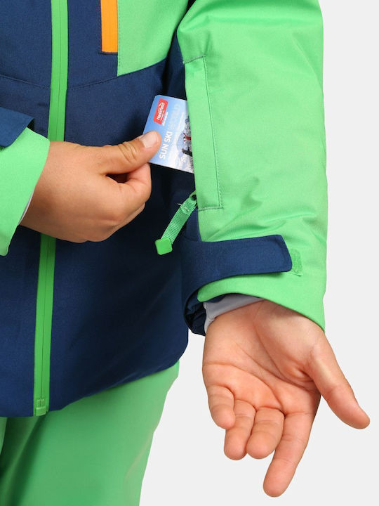 Waterproof Kids Casual Short Jacket with Lining & Hood Kigrn