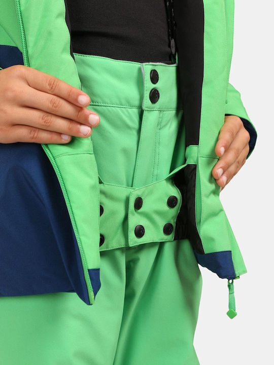 Waterproof Kids Casual Short Jacket with Lining & Hood Kigrn