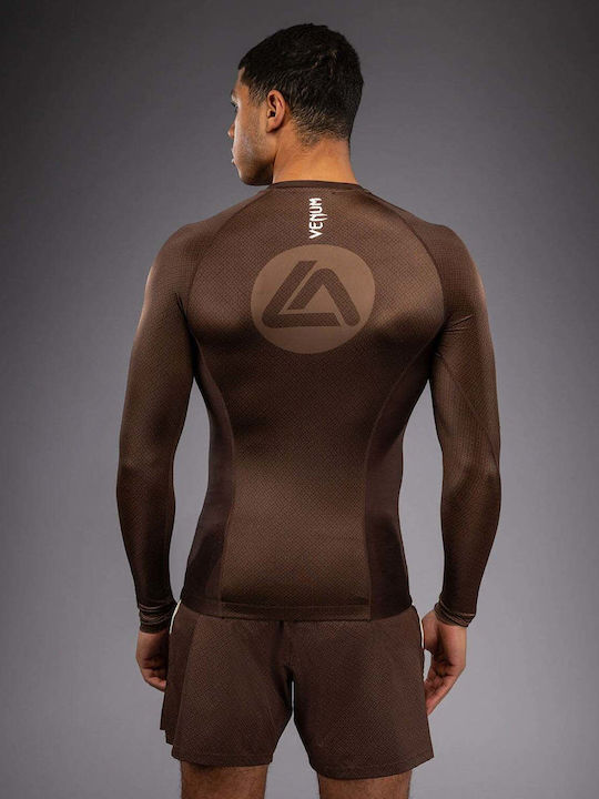 Venum Venum Männer Lange Ärmel Kampfkunst T-Shirt für Jiu-Jitsu Braun