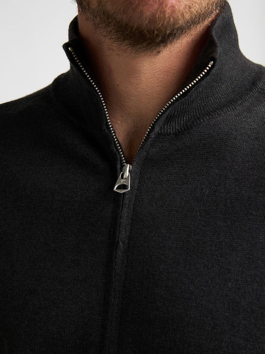 Men's Cardigan Iron Steel