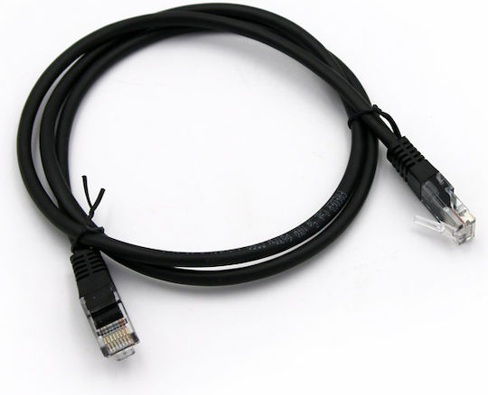 Adeleq U/UTP Cat.5e (Gigabit) Καλώδιο Δικτύου Ethernet 1m Μαύρο