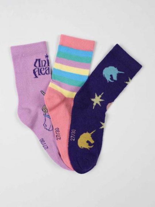 Disney Kids' Socks Unicorn Purple 3 Pairs Disney Kids' Socks Unicorn Purple 3 Pairs
