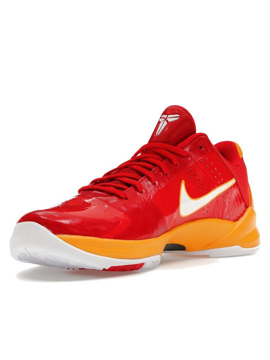 Kobe 5 China Ниски Баскетболни Обувки Червено Комет / Бяло / Дел Сол