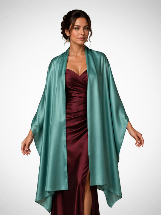 Suga Women's Silk Turquoise Shawl