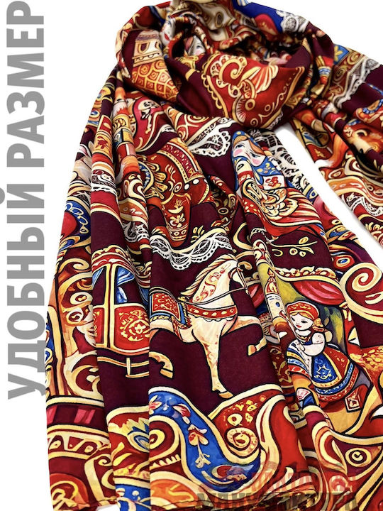 Women's Silk Shawl Red