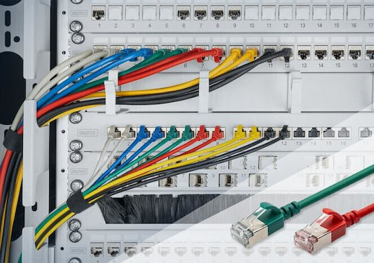 Digitus F/FTP Kat.6a (Gigabit) Netzwerkkabel Ethernet 1.5m Rote