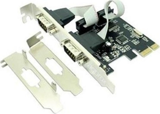 Approx PCIe Karte mit 2 RS232 DB9 Seriell Anschlüssen