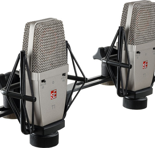 SE Electronics T1 Microfon Condensator XLR Montat pe amortizoare pentru Studio Perechea