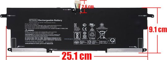 X360 Съвместима Батерия за HP EliteBook Hp Elitebook X360 1020 G2 с 6470mAh