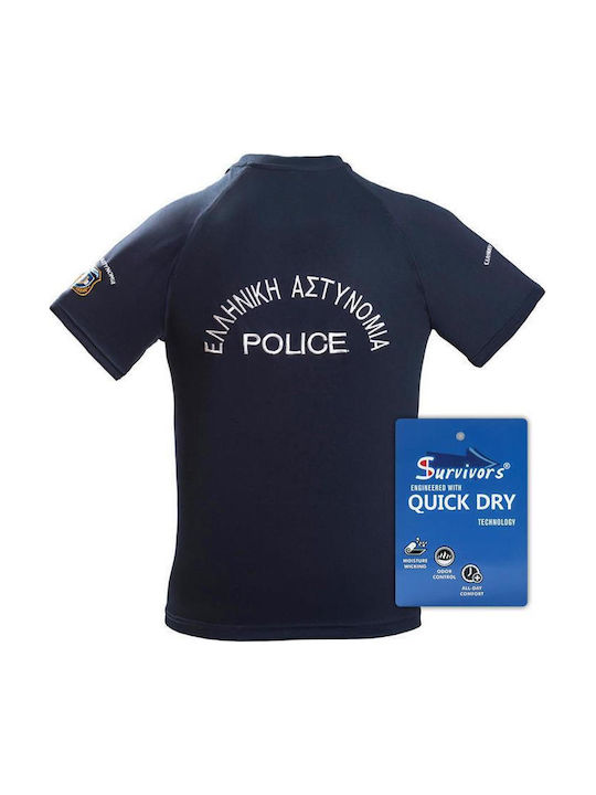Τ-shirt Αστυνομίας Quick Dry Μονόχρωμο Μαύρο L Τ-shirt Αστυνομίας Quick Dry Μονόχρωμο Μαύρο L