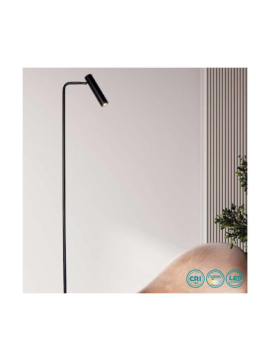 Viokef Clio LED Floor Lamp H140xW28cm. with Warm White Light 235lm Black
