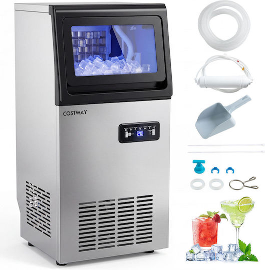 Costway Ice Machine with Daily Ice Making Capacity 50kg & Storage Capacity 11kg