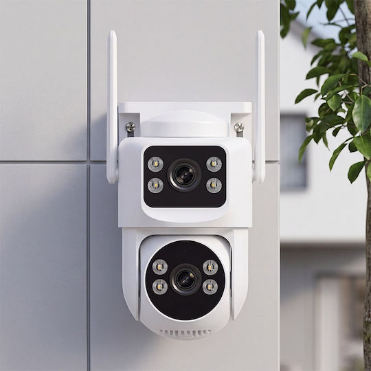 Kruger & Matz C120 IP Камера за Видеонаблюдение Wi-Fi 4+4MP Водоустойчива с Двупосочна Комуникация