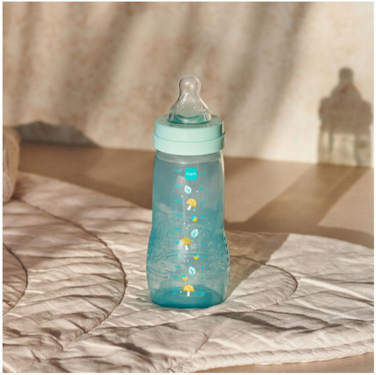 Mam Plastic Baby Bottle Easy Active Anti-Colic with Silicone Nipple for 6+ months Green 330ml