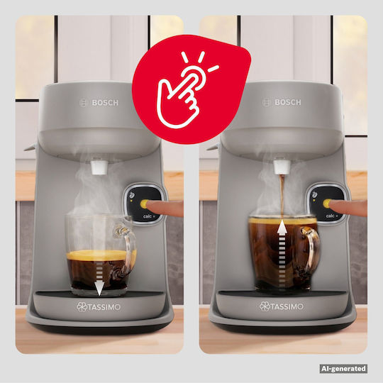 Bosch Harmony Plus Espressor pentru capsule Tassimo cu presiune de 3.3bar Gri