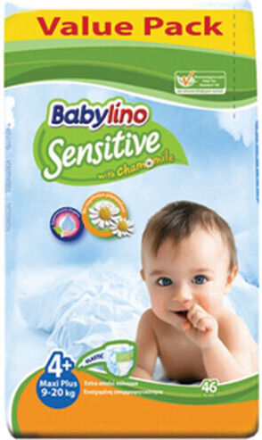 Babylino Klebeband-Windeln Chamomile Nr. 4+ für 9-20kg 46cm