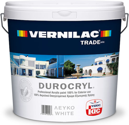 Vernilac Durocryl Plastic Acrilyc Paint for Exterior Use White 9lt