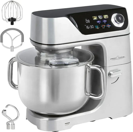 Profi Cook Mașină de bucătărie 2000W cu Bol din Inox 11lt Gri