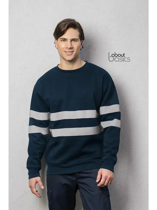 Arbeitshemden und T-Shirts Sweatshirt mit reflektierenden Bändern About Basics Blaue Arbeitshemden und T-Shirts Sweatshirt mit reflektierenden Bändern About Basics Blaue