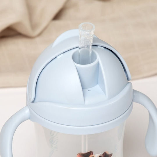Kiokids Образователно Биберонче От Силикон С Дръжки Светлосиньо За 6m+ 300ml