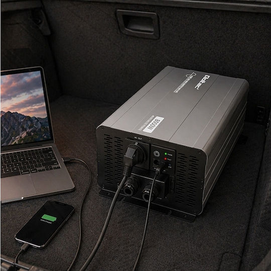 Qoltec Qoltec Pure Sine Wave Inverter 12v To 230v 4000/8000w Ups Bypass Usb Compatible Lifepo4 Gel Agm