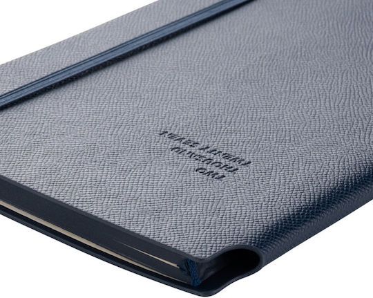 Type Center Agenda Săptămânală A5 2027 Albastră Din Piele 14x20.5cm (cu Personalizare)