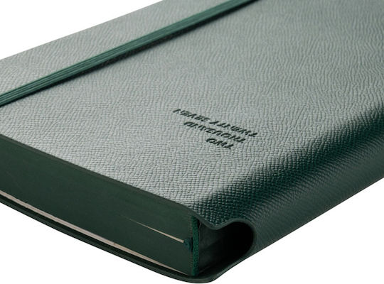 Type Center Daily Agenda A5 2027 Green Leather 14x20.5cm with Personalization