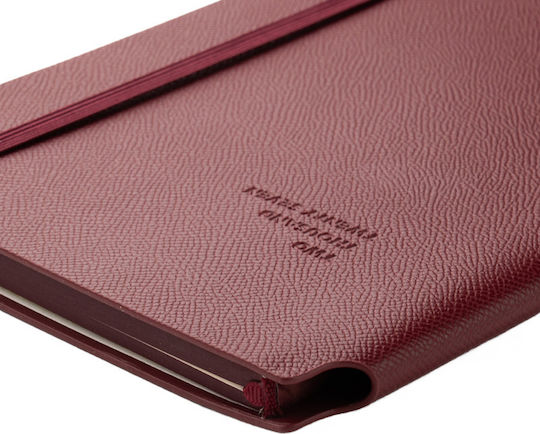 Type Center Weekly Agenda A5 2027 Burgundy Leather 14x20.5cm (with Personalization)