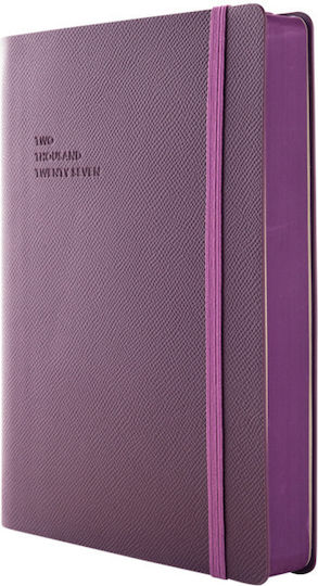 Type Center Ημερήσια Ατζέντα A5 2027 Μωβ Δερμάτινη 14x20.5εκ. (με Προσωποποίηση)