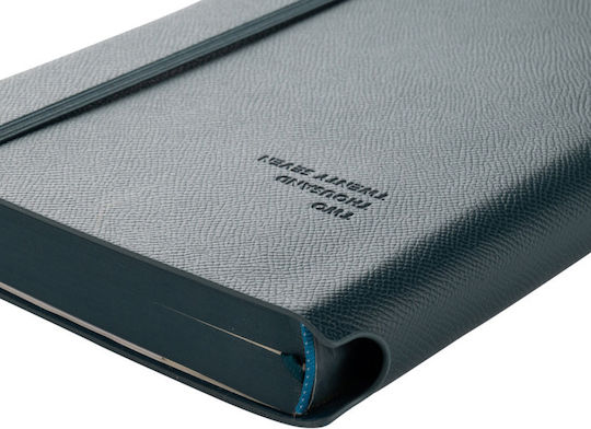 Type Center Daily Agenda A5 2027 Petrol Blue Leather 14x20.5cm (with Personalization)