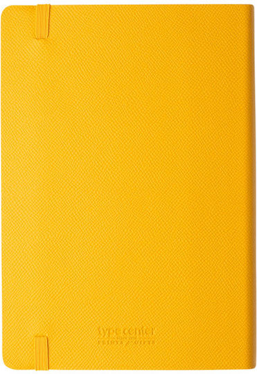 Type Center Ημερήσια Ατζέντα A5 2027 Κίτρινη Δερμάτινη 14x20.5εκ. (με Προσωποποίηση)