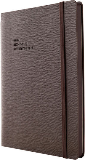 Type Center Wöchentliches Tagebuch A5 2027 Braun Leder 14x20,5 cm Personalisierung
