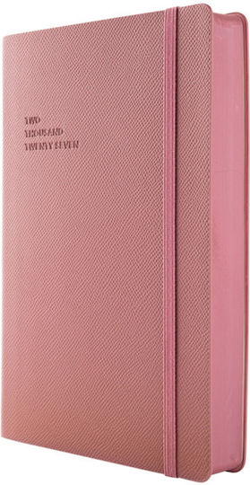 Type Center Ημερήσια Ατζέντα A5 2027 Ροζ Δερμάτινη 14x20.5εκ. (με Προσωποποίηση)