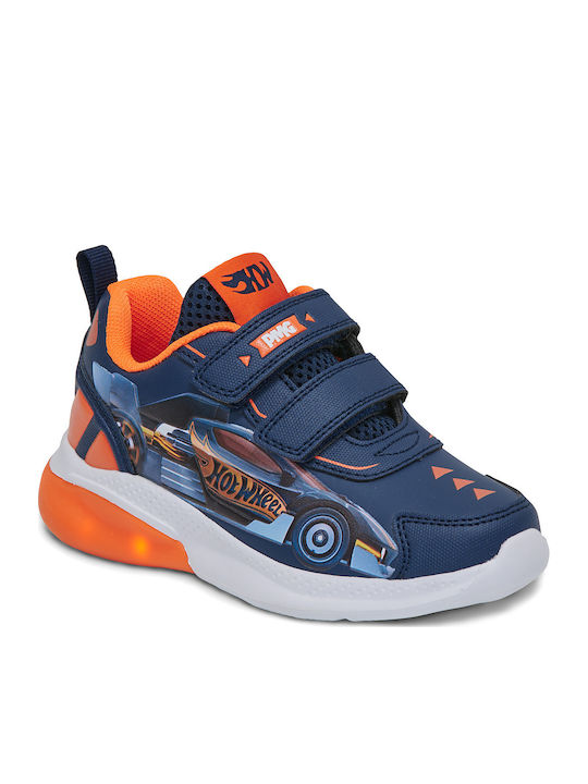 Kids Sneakers with Hoop & Loop Closure and Wheels Blue